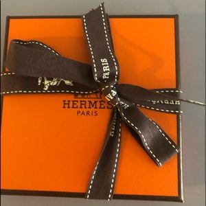 Authentic Hermes gift box with bracelet pouch